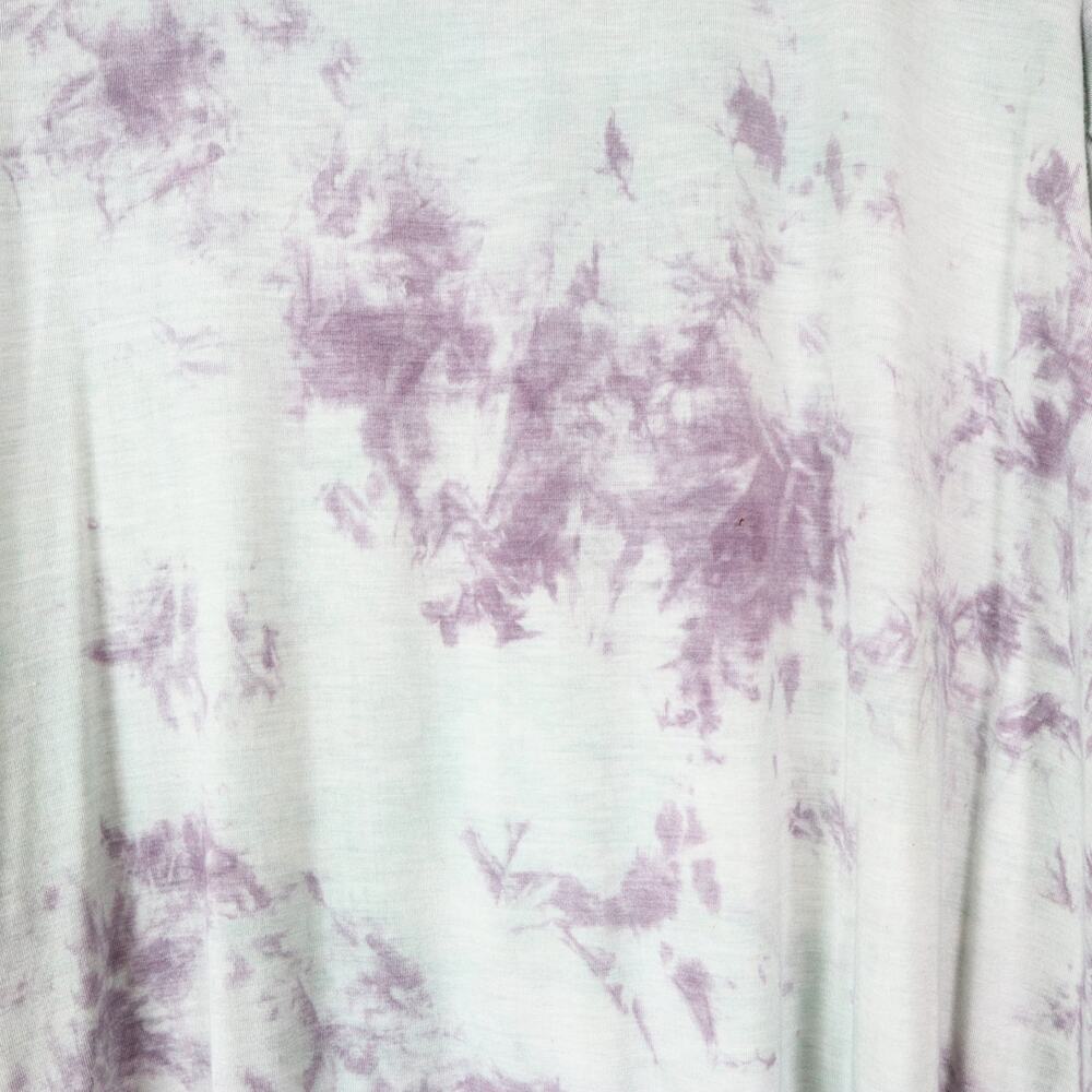 AEO Size XS Soft & Sexy Ladder Front Tee Shirt Tie Dye Purple Blue - Picture 8 of 9